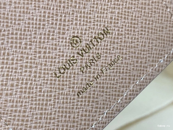 way LOUIS WALLET-11*8.5*3.5cm VUITTON milky 0713